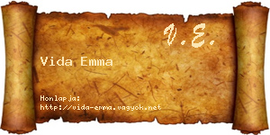 Vida Emma névjegykártya