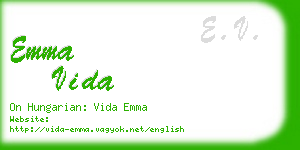 emma vida business card